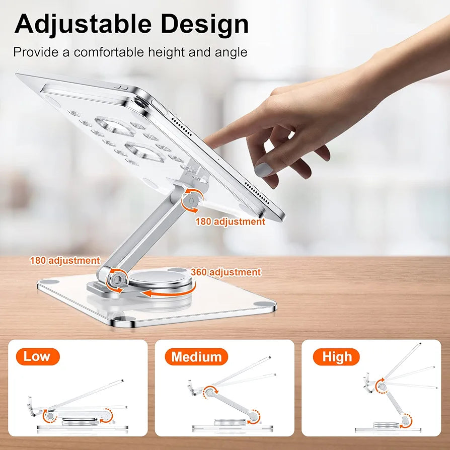 CreaDream ™  | Soporte acrílico para tableta con base giratoria de 360°