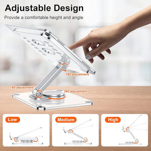 CreaDream ™  | Soporte acrílico para tableta con base giratoria de 360°