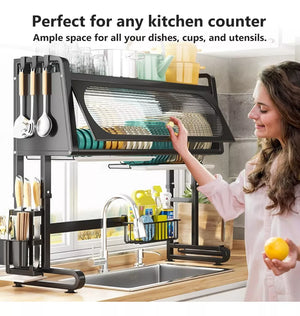 ORGANIZADOR Y ESCURRIDOR PLATOS LOZA CON TAPA