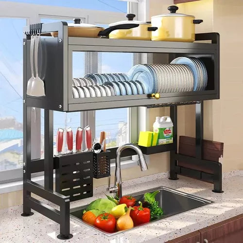 ORGANIZADOR Y ESCURRIDOR PLATOS LOZA CON TAPA