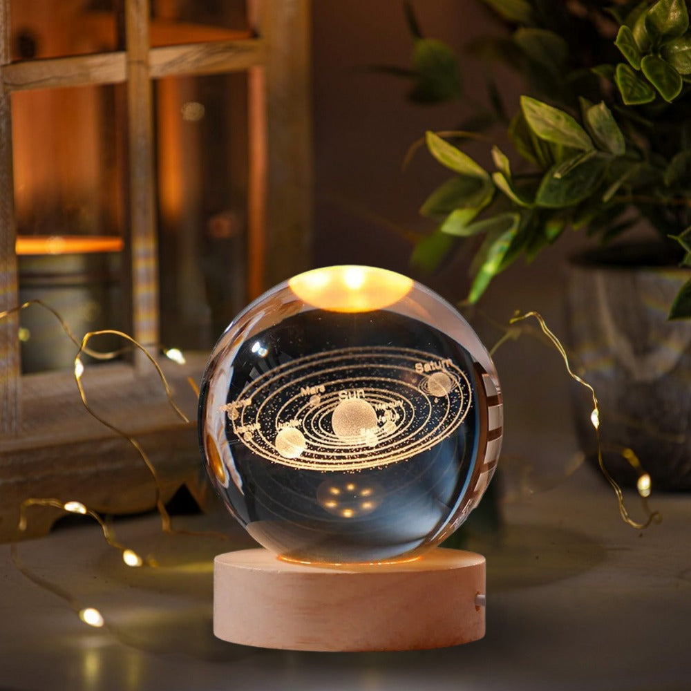 Lampara Esfera Bola De Cristal 3D