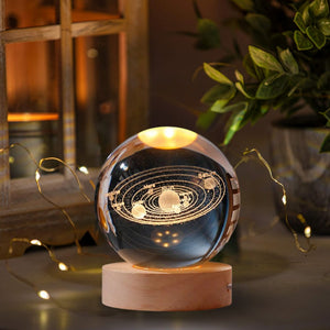 Lampara Esfera Bola De Cristal 3D